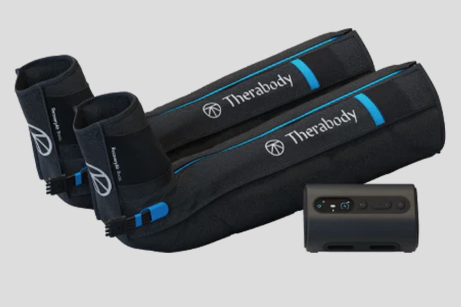 Real leg compression boots product photo with controller
